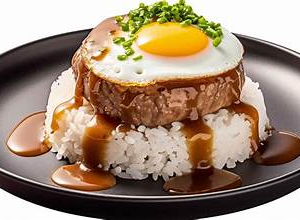 Hawaiian Loco Moco Burger Steak (also known as Filipino Burgersilog)
